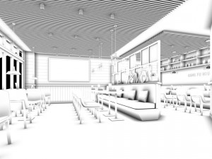 restaurant teahouse cafe drinks clubhouse 256 Modello 3D