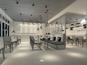 restaurant teahouse cafe drinks clubhouse 256 Modello 3D