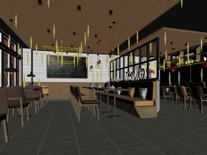 restaurant teahouse cafe drinks clubhouse 256 Modello 3D