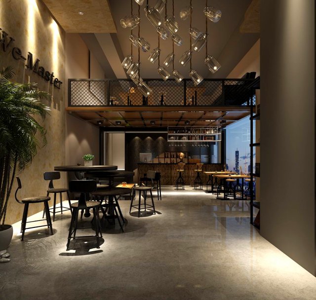 restaurant teahouse cafe drinks clubhouse 258 Model 3D .c4d .max .obj .3ds .fbx .stl .blend 