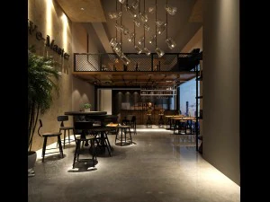 ristorante sala da t&egrave; bar bevande clubhouse 258 Modello 3D