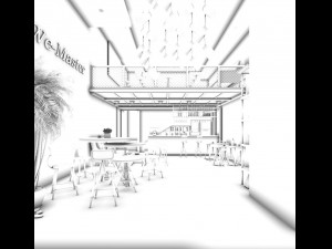 restaurant teahouse cafe drinks clubhouse 258 Model 3D