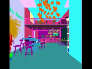 restaurant teahouse cafe drinks clubhouse 258 Model 3D