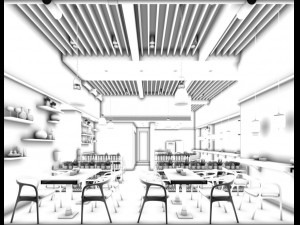 restaurant teahouse cafe drinks clubhouse 260 3D Model