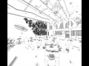 restaurant teahouse cafe drinks clubhouse 264 3D Model