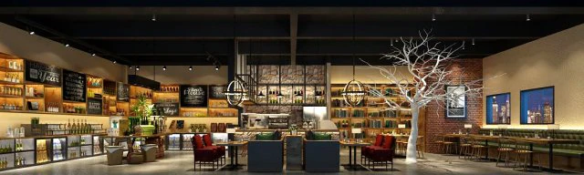 restaurant teahouse cafe drinks clubhouse 265 3D Model .c4d .max .obj .3ds .fbx .stl .blend
