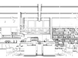 restaurant teahouse cafe drinks clubhouse 265 3D Model