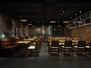 restoran &ccedil;ayevi kafe i&ccedil;ecekler kul&uuml;p binası 268 3D Model