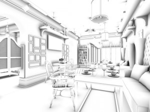 restaurant teahouse cafe drinks clubhouse 271 3D Model