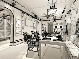restaurant teahouse cafe drinks clubhouse 271 3D Model