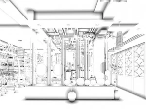 restaurant teahouse cafe drinks clubhouse 272 3D Model