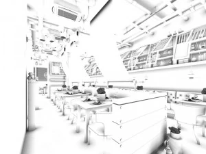 restaurant teahouse cafe drinks clubhouse 273 3D Model