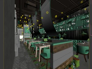restaurant teahouse cafe drinks clubhouse 273 3D Model