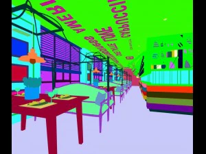 restaurante casa de ch&aacute; caf&eacute; bebidas clube 274 Modelo 3D