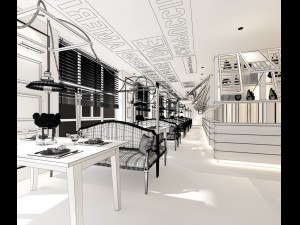 restaurant teahouse cafe drinks clubhouse 274 3D Model