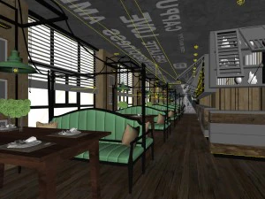 restaurante casa de ch&aacute; caf&eacute; bebidas clube 274 Modelo 3D