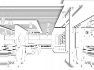 restaurant teahouse cafe drinks clubhouse 275 3D Model