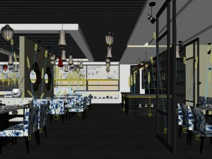 restaurant teahouse cafe drinks clubhouse 275 3D Model