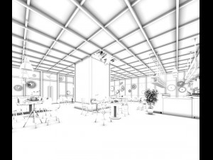 restaurant teahouse cafe drinks clubhouse 277 3D Model