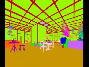 레스토랑 찻집 카페 음료수 클럽하우스 277 3D 모델