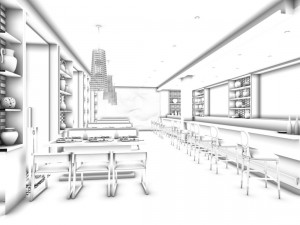 restaurant teahouse cafe drinks clubhouse 278 3D Model