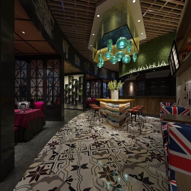 restaurant teahouse cafe drinks clubhouse 279 3D Model .c4d .max .obj .3ds .fbx .stl .blend 