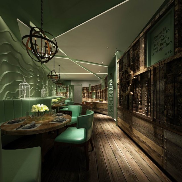 restaurant teahouse cafe drinks clubhouse 280 Modèle 3D .c4d .max .obj .3ds .fbx .stl .blend