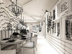 restaurant teahouse cafe drinks clubhouse 280 3D Model