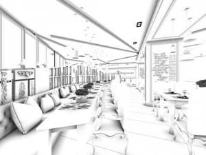 restaurant teahouse cafe drinks clubhouse 281 3D Model