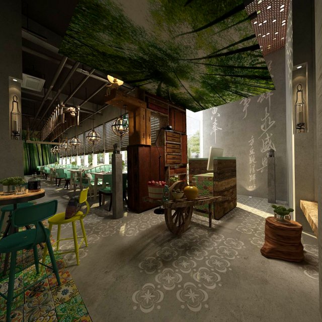 restaurant teahouse cafe drinks clubhouse 283 Modello 3D .c4d .max .obj .3ds .fbx .stl .blend 