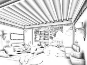 restaurant teahouse cafe drinks clubhouse 286 3D Model
