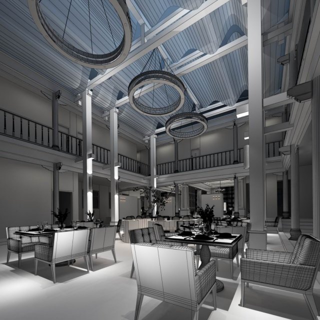 restaurant teahouse cafe drinks clubhouse 289 3D 模型 .c4d .max .obj .3ds .fbx .stl .blend 