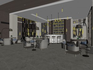 restaurant teahouse cafe drinks clubhouse 290 3D Model
