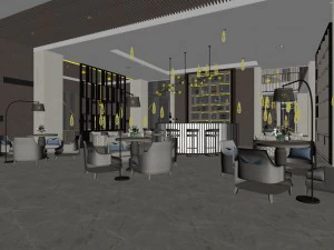 restaurant teahouse cafe drinks clubhouse 290 3D Model