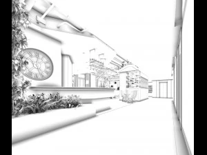 restaurant teahouse cafe drinks clubhouse 291 3D Model