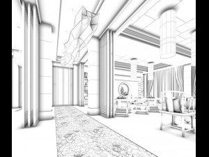 restaurant teahouse cafe drinks clubhouse 292 3D Model