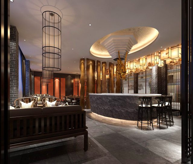 restaurant teahouse cafe drinks clubhouse 293 3D 모델 .c4d .max .obj .3ds .fbx .stl .blend 