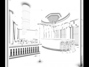 restaurant teahouse cafe drinks clubhouse 293 3D Model