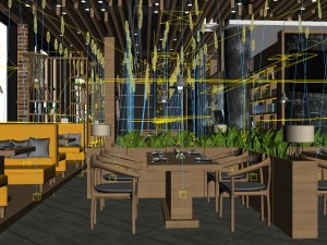 restaurant teahouse cafe drinks clubhouse 298 Modello 3D