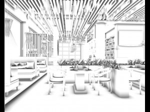 restaurant teahouse cafe drinks clubhouse 298 Modello 3D