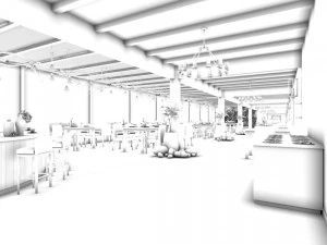 restaurant teahouse cafe drinks clubhouse 299 3D Model