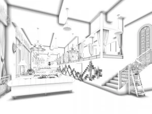 restaurant teahouse cafe drinks clubhouse 302 3D Model