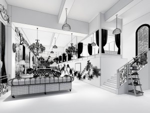 restaurant teahouse cafe drinks clubhouse 302 3D Модель