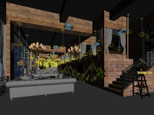 restaurant teahouse cafe drinks clubhouse 302 3D Model