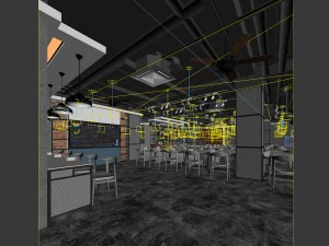 restaurant teahouse cafe drinks clubhouse 303 3D Model
