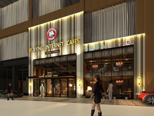 commercial building design 01 3D Model .c4d .max .obj .3ds .fbx .stl .blend 