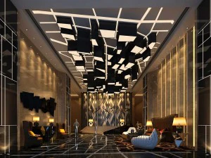 Hotel Luxusrestaurant 01 3D Modell