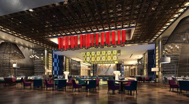 hotel luxury restaurant 02 Modelo 3D .c4d .max .obj .3ds .fbx .stl .blend 