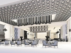 hotel luxury restaurant 02 Modelo 3D