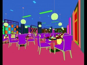 hotel luxury restaurant 03 Model 3D